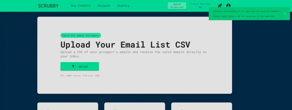 Upload your email list CSV