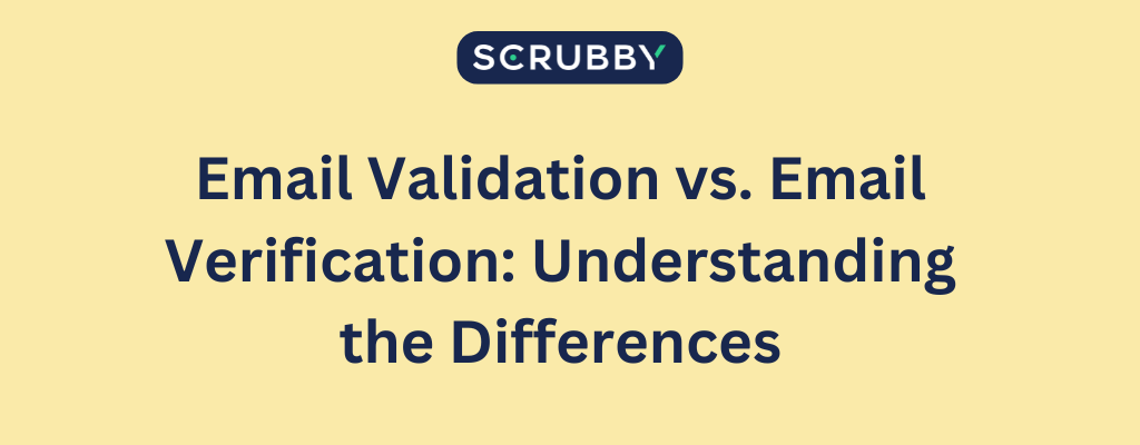 Email validation vs email verification